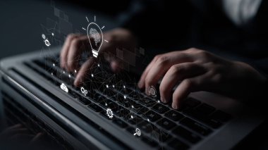 Sinirsel ağ ve dijital dönüşümle yapay zeka yeniliği. Yapay zeka yeniliği otomasyonu yönlendirir, fikirleri güçlendirir, yapay zeka yeniliği SEO 'yu geliştirir ve yapay zeka yeniliği küresel bağlantıyı sağlar. Latch