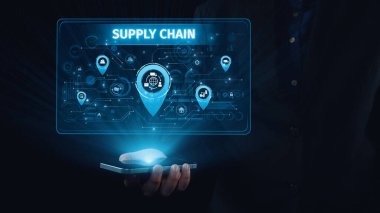 Veri odaklı lojistik, ulaşım ve dağıtım ile tedarik zinciri süreçleri. işlemleri güçlendirir. Tedarik zinciri verimliliği artırır. Tedarik zinciri lojistik ve teslimatı birleştirir. Elide