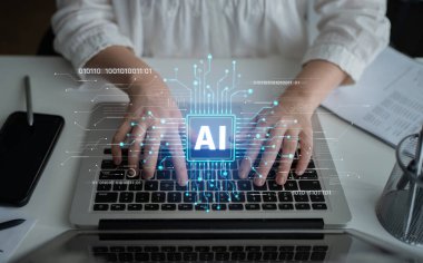 LLM Teknoloji, Büyük Veri, Makine Öğrenme, İş Desteği için Üretici AI, Geleceğin AI Teknolojisi ve Yapay Zeka Mühendisliği Asistan Beyin İşlemcisi. Eğri