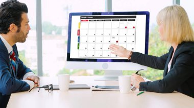 Kişisel düzenleyici ve çevrimiçi iş için mod zamanlama planlaması için bilgisayar yazılım uygulaması takvimiName