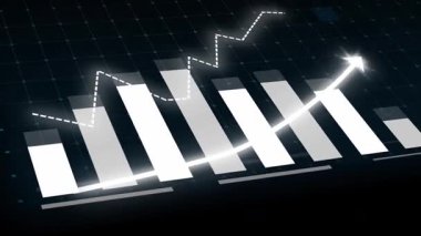 İma edici grafik grafiğindeki iş büyümesi konsepti pazarlama satışlarının gelecekteki hedefe arttığını gösteriyor. Şirket işlerinin yükselmesi için mükemmel bir mali durum. Finans ve para 3B oluşturma .