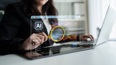 Yapay zeka platformu dinamik arayüzle resim üretiyor. Yapay zeka görüntüsünde yapay zeka içeriği ortaya çıkar. Yapay zeka, yapay zeka tasarım motorundan çoklu görüntü yüklüyor. Eğri