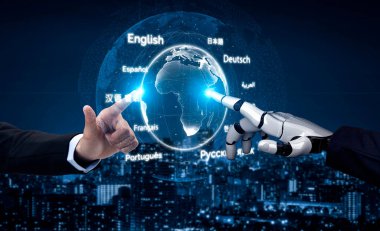 Yapay zeka, çok dilli sanal asistanlar, gerçek zamanlı dil çevirileri ve kültürel bağlantı için dijital araçlarla küresel dil iletişimini kurar. Kefil