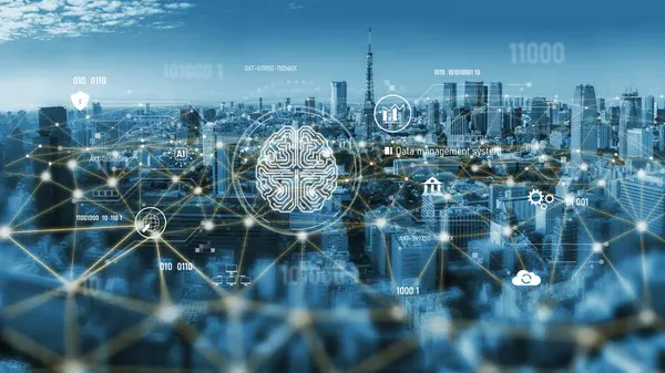 Dijital analiz için yapay zeka veri yönetim sistemi, bağlamsal olarak zengin cümlelerle daha iyi SEO için tekrarlanan AI, veri ve sistem Vouch