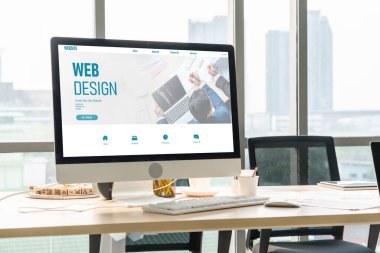 Web sitesi tasarım yazılımı çevrimiçi perakende ticaret ve e-ticaret için model şablonu sağlar