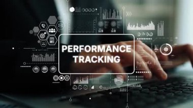 İş Analizi ve Karar Verme için Bilgisayar Ekranında Grafikler ve Grafiklerle Performans İzleme Paneli. Asemptotik akıllı veri analitiği.