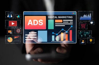 Çevrimiçi reklamlar ve dijital pazarlama markaların büyümesine yardımcı oluyor. İçerik pazarlaması bağlılığı arttırır. Pazarlama araçları ROI 'yi destekliyor. Etkili reklamlar ve pazarlama çevrimiçi iş başarısı. Eğri