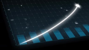 İma edici grafik grafiğindeki iş büyümesi konsepti pazarlama satışlarının gelecekteki hedefe arttığını gösteriyor. Şirket işlerinin yükselmesi için mükemmel bir mali durum. Finans ve para 3B oluşturma .