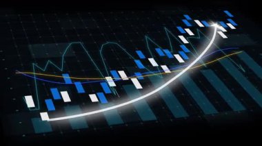 İma edici grafik grafiğindeki iş büyümesi konsepti pazarlama satışlarının gelecekteki hedefe arttığını gösteriyor. Şirket işlerinin yükselmesi için mükemmel bir mali durum. Finans ve para 3B oluşturma .