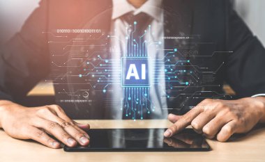 LLM Teknoloji, Büyük Veri, Makine Öğrenme, İş Desteği için Üretici AI, Geleceğin AI Teknolojisi ve Yapay Zeka Mühendisliği Asistan Beyin İşlemcisi. Eğri