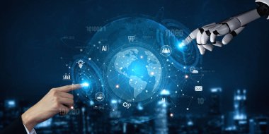 AI, verileri, ticareti, iletişimi ve finansal hizmetleri birleştiren küresel bir dijital ekosistem entegre ederek akıllı, otomatikleştirilmiş ve ölçeklenebilir ekonomik dönüşümü