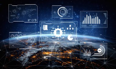 Analitik, içgörü ve performansı gösteren büyük bir veri gösterge paneli. Veriler kararları destekler, veriler eğilimleri ortaya çıkarır, veriler analitiği güçlendirir ve stratejiyi değiştirir. Kefil