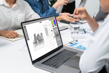 Mimari iş ve profesyonel tasarımcı için mimari tasarım canlı yazılım uygulaması