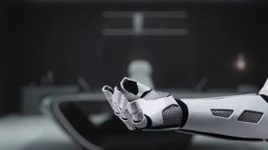 Gelecekçi bir robot el, küresel iletişimi ve teknoloji ve yapay zekadaki yeniliği sembolize eden holografik bir küreyi sunar. Auvana