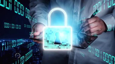 Sayısal Kilit ve Veri Analitik Görselleri ile Güvenlik Konsepti Siber Güvenlik ve Bilgi Güvenliği Tedbirleri Xenic.