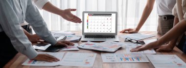 Kişisel organizatör ve çevrimiçi iş dünyası için hızlı zamanlama planlaması için bilgisayar yazılım uygulaması takvimiName