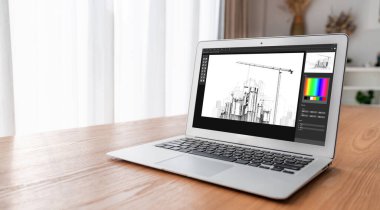 Mimari iş ve profesyonel tasarımcı için mimari tasarım modem yazılım uygulaması