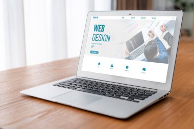 Web sitesi tasarım yazılımı çevrimiçi perakende ticaret ve e-ticaret için model şablonu sağlar