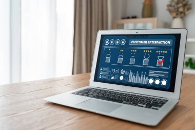 Pazarlama stratejisi planlaması için modem yazılım bilgisayarında müşteri memnuniyeti ve değerlendirme analizi