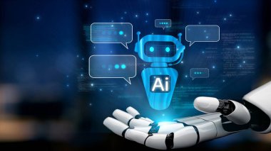 Yapay Zeka Asistanı Chatbot Prompt Mühendislik Tarafından Açıklanabilir Yapay Zeka Bilgileri ve Akıllı İş Desteği için LLM Derin Öğrenme Teknolojisi tarafından kontrol ediliyor. Çekirdek