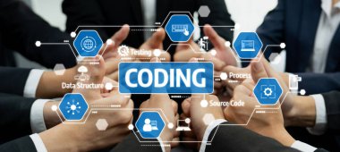 Bu resim, yazılım geliştirme ve programlama faaliyetlerinde takım çalışmasını ve teknolojiyi sembolize eden çoklu ellerin bir araya geldiği işbirlikçi bir kodlama oturumunu betimlemektedir. Dostluk