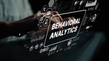 Eller Klavyede Davranış Analitik Veri Görselleştirmesi ve Grafikleri Üzerine Yazıyor. Asemptotik akıllı veri analitiği.