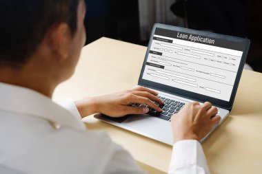 İnternet ağındaki mod dijital bilgi toplama için çevrimiçi kredi başvuru formu