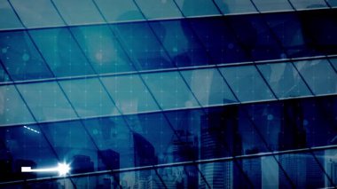 Bu resim, ekonomik eğilimleri ve veri içgörülerini yansıtan cam bir zemin üzerinde grafik ve grafiklerin sergilendiği çağdaş bir finansal büyüme kavramını tasvir etmektedir. Copula