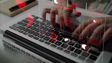 Dünya çapında dijital iletişimi, veri alışverişini ve internet bağlantısını gösteren yüksek teknolojili küresel ağ bağlantı arayüzü. Küresel bağlantı, veri etkileşimi ve dünya çapında iletişim. Thunk