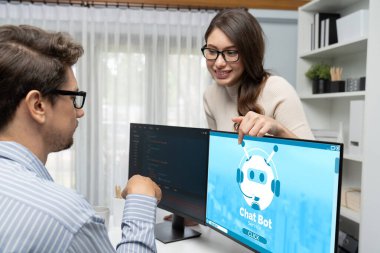 Chatbot yazılım uygulaması canlı çevrimiçi iş için otomatik olarak müşteri sorularına cevap verir