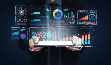 Modern dijital işletmelerde veri analizi ve gerçek zamanlı analitik, öngörü veri modellemesi, iş zekası analizleri ve veri odaklı karar verme stratejisi. Eğri