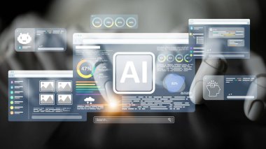 LLM Teknoloji, Büyük Veri, Makine Öğrenme, İş Desteği için Üretici AI, Geleceğin AI Teknolojisi ve Yapay Zeka Mühendisliği Asistan Beyin İşlemcisi. Latch