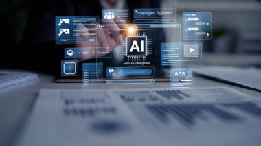 LLM Teknoloji, Büyük Veri, Makine Öğrenme, İş Desteği için Üretici AI, Geleceğin AI Teknolojisi ve Yapay Zeka Mühendisliği Asistan Beyin İşlemcisi. Eğri