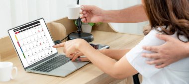 Kişisel düzenleyici ve çevrimiçi iş için mod zamanlama planlaması için bilgisayar yazılım uygulaması takvimiName