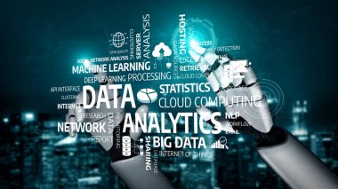 Gelecekçi robotik eller dinamik veri görselleri ile etkileşime girerek, analitik ve makine öğreniminin bulut bilgisayarı ve yenilikçi teknolojilerdeki önemini gözler önüne seriyor. Tessel