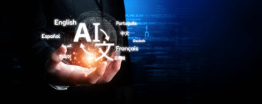 Günümüz dijital ortamında yenilikçi çözümler yoluyla küresel iletişimi vurgulayan, çok dilli çeviriyi kolaylaştıran yapay zeka teknolojisinin modern bir temsili. XDMCP