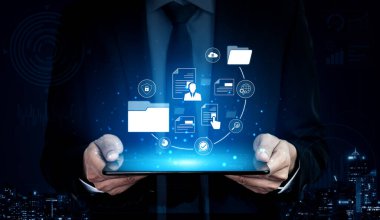 Güvenli dosya depolama, organize erişim ve doğrulama, yükleme, analitik ve onay süreci de dahil olmak üzere verimli dijital iş akışı için belge yönetim sistemi