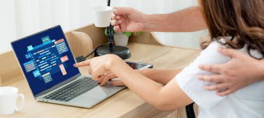 Yeni uygulama geliştirme için HTML, ve C Brisk gibi çeşitli programlama dillerinin kodlama ekranı ile yazılım geliştirme veya programlama çalışmaları