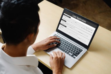 İnternet ağındaki mod dijital bilgi toplama için çevrimiçi kredi başvuru formu