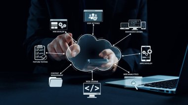 Bulut hesaplama, bulut stratejisi ve dijital altyapıyı ölçeklenebilir hizmetler, güvenli veri depolama ve bulut tabanlı dijital iş çözümleri ile dönüştüren bulut teknolojisi. Elide