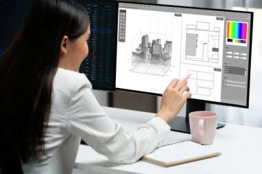 Mimari iş ve profesyonel tasarımcı için mimari tasarım canlı yazılım uygulaması