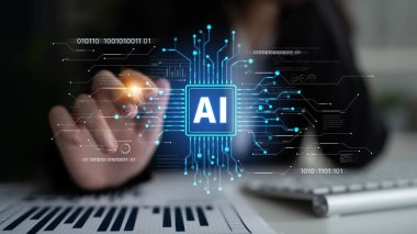 LLM Teknoloji, Büyük Veri, Makine Öğrenme, İş Desteği için Üretici AI, Geleceğin AI Teknolojisi ve Yapay Zeka Mühendisliği Asistan Beyin İşlemcisi. Eğri