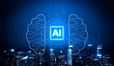 LLM Teknoloji, Büyük Veri, Makine Öğrenme, İş Desteği için Üretici AI, Geleceğin AI Teknolojisi ve Yapay Zeka Mühendisliği Asistan Beyin İşlemcisi. Eğri