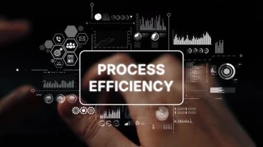 İş Akımı Yönetiminde Veri Görselleştirme İşlem Verimliliği Gösterme Elleri Klavyede. Asemptotik akıllı veri analitiği.