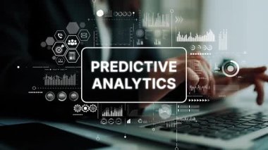 Veri Görselleştirme ve Odaklanma Teknolojisi ile Öngörü Analitiği Modern İş Konsepti. Asemptotik akıllı veri analitiği.