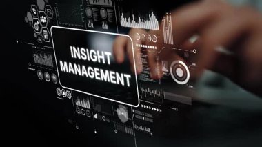 Etkili İş Kararları İçin Veri Görselleştirme ve Analizleriyle İç Görüş Yönetimi Kontrol Paneli. Asemptotik akıllı veri analitiği.