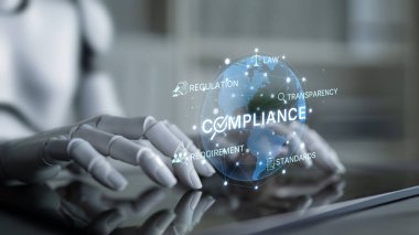 Yapay zeka, organizasyonları korumak ve şeffaflığı geliştirmek için otomatik politika kontrollerine, akıllı düzenleme sistemlerine ve akıllı denetlemeye uyulmasını sağlar. Yapay Zeka Çizgisi