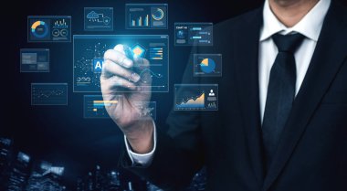 LLM Teknoloji, Büyük Veri, Makine Öğrenme, İş Desteği için Üretici AI, Geleceğin AI Teknolojisi ve Yapay Zeka Mühendisliği Asistan Beyin İşlemcisi. Eğri