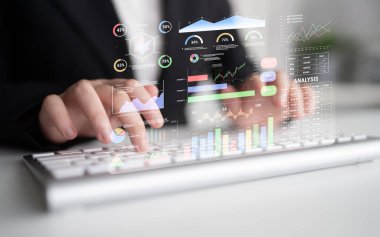 An advanced financial and business performance data dashboard. A professional interface for deep analysis of stock, product, and company metrics. Motif