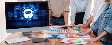 Chatbot yazılım uygulaması canlı çevrimiçi iş için otomatik olarak müşteri sorularına cevap verir